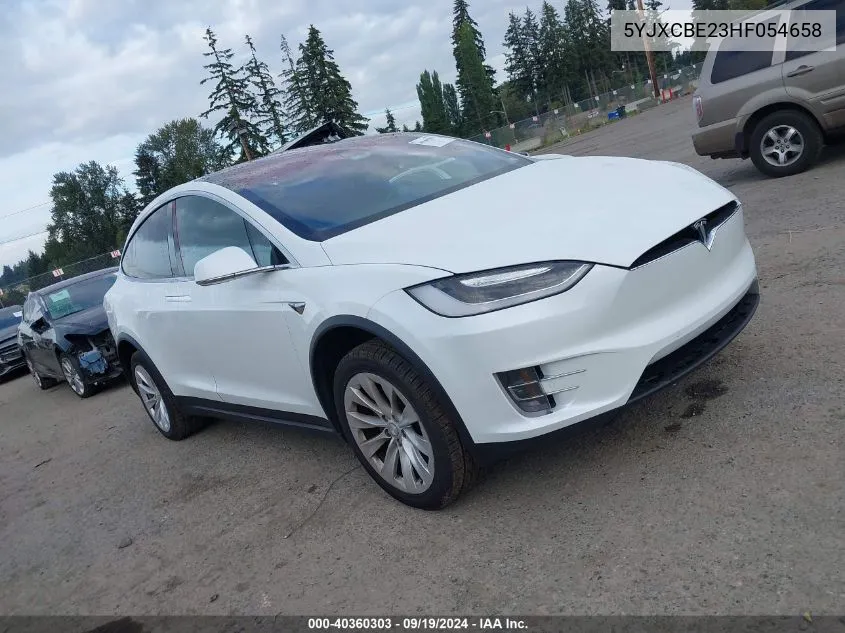 2017 Tesla Model X 100D/75D/90D VIN: 5YJXCBE23HF054658 Lot: 40360303