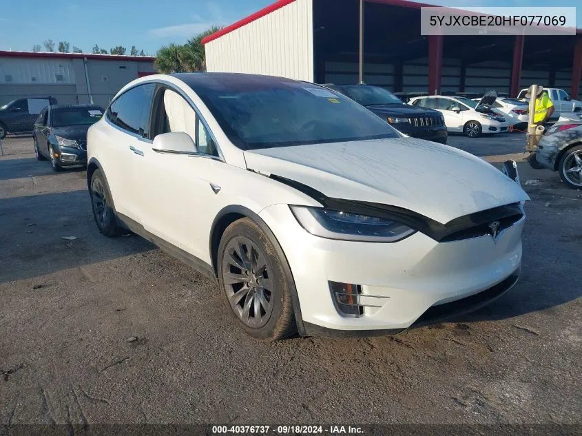 2017 Tesla Model X VIN: 5YJXCBE20HF077069 Lot: 40376737