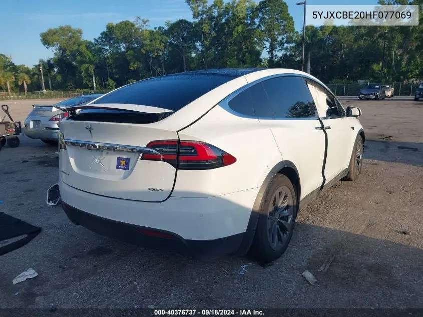 2017 Tesla Model X VIN: 5YJXCBE20HF077069 Lot: 40376737