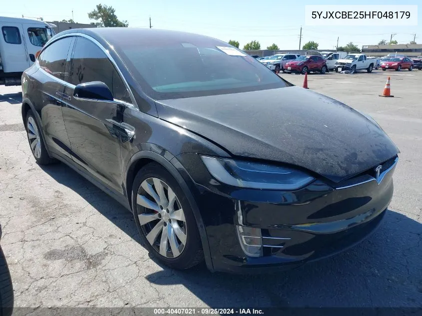 2017 Tesla Model X 100D/75D/90D VIN: 5YJXCBE25HF048179 Lot: 40407021