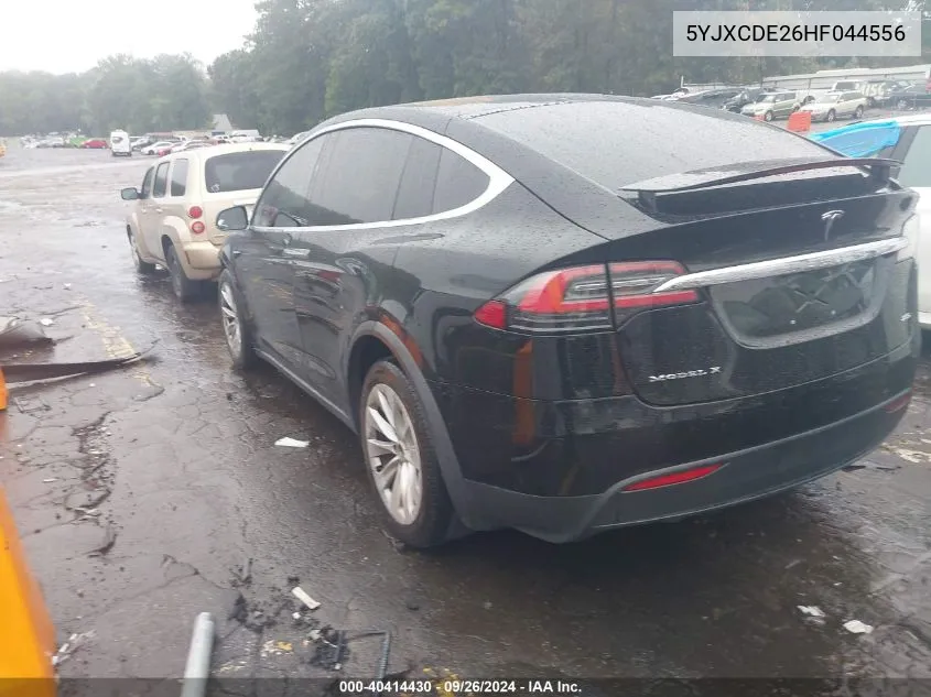 2017 Tesla Model X VIN: 5YJXCDE26HF044556 Lot: 40414430