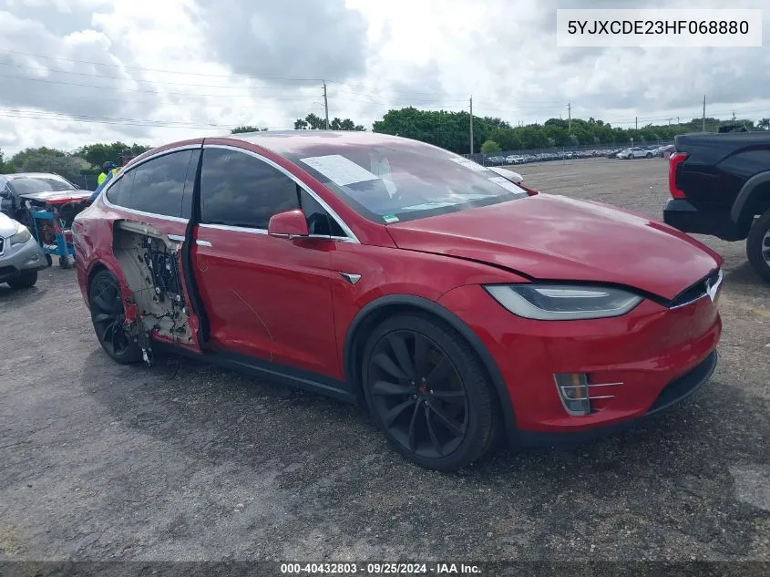 2017 Tesla Model X 100D/75D/90D VIN: 5YJXCDE23HF068880 Lot: 40432803