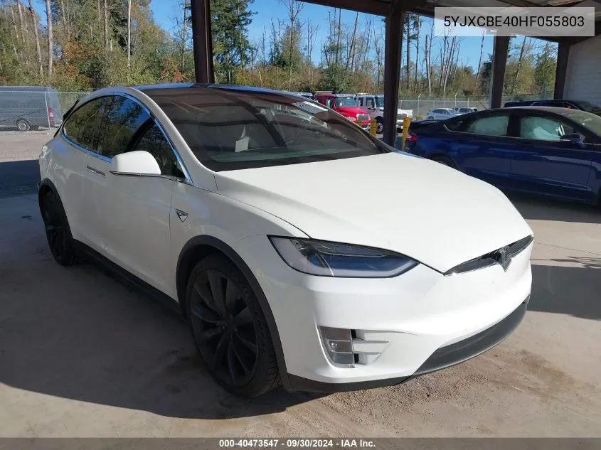 5YJXCBE40HF055803 2017 Tesla Model X P100D