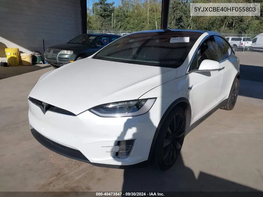 5YJXCBE40HF055803 2017 Tesla Model X P100D