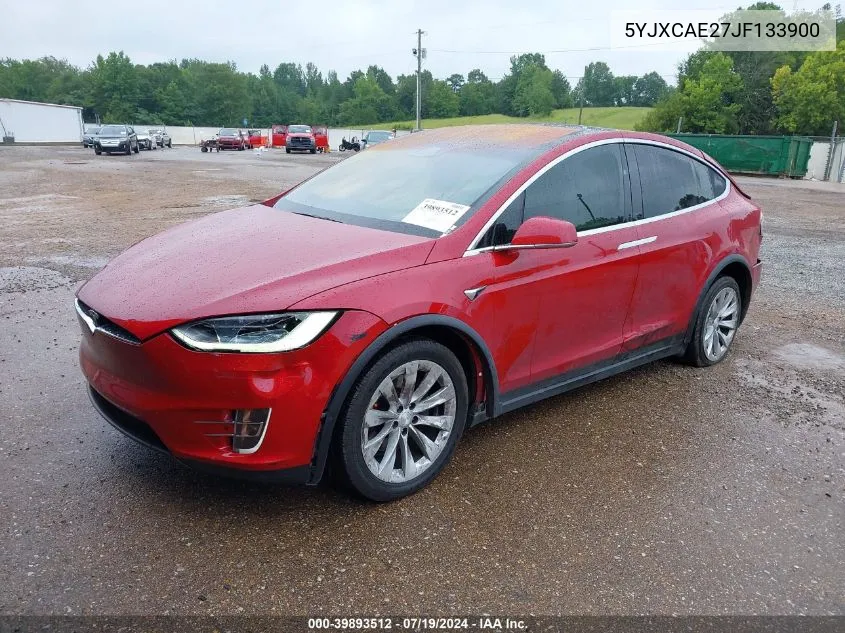 2018 Tesla Model X 100D/75D/P100D VIN: 5YJXCAE27JF133900 Lot: 39893512