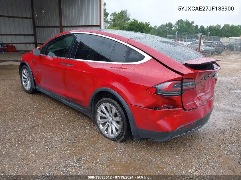 2018 Tesla Model X 100D/75D/P100D VIN: 5YJXCAE27JF133900 Lot: 39893512