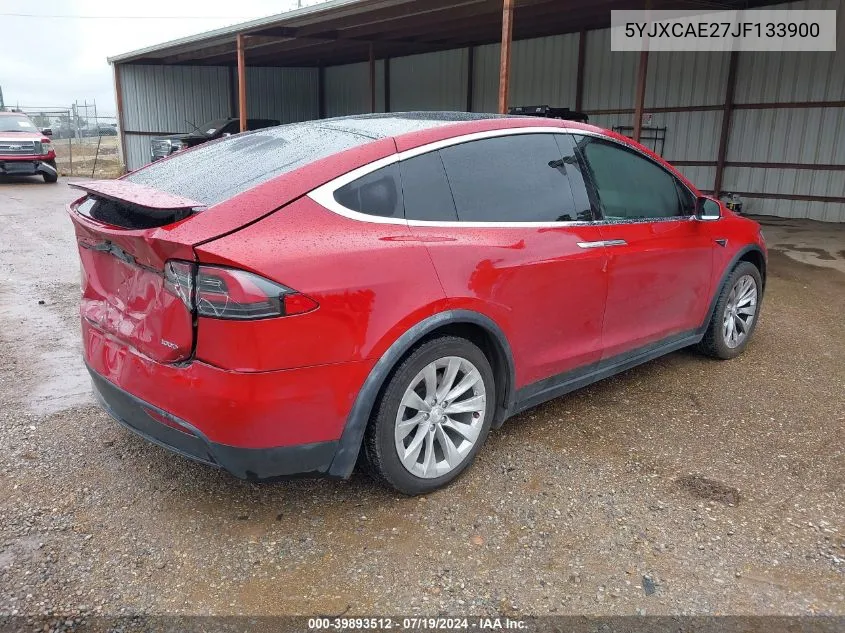 2018 Tesla Model X 100D/75D/P100D VIN: 5YJXCAE27JF133900 Lot: 39893512