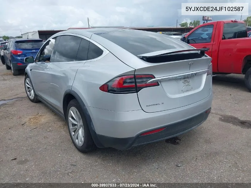 5YJXCDE24JF102587 2018 Tesla Model X 100D/75D/P100D