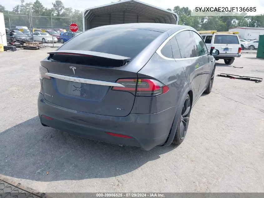 5YJXCAE20JF136685 2018 Tesla Model X 100D/75D/P100D