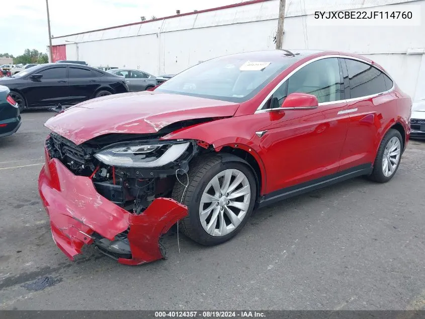 5YJXCBE22JF114760 2018 Tesla Model X 100D/75D/P100D