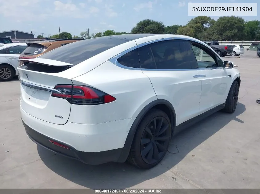 2018 Tesla Model X 100D/75D/P100D VIN: 5YJXCDE29JF141904 Lot: 40172457