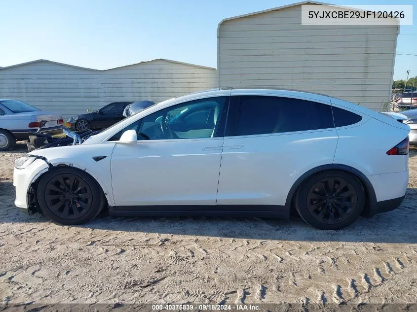 2018 Tesla Model X VIN: 5YJXCBE29JF120426 Lot: 40375839