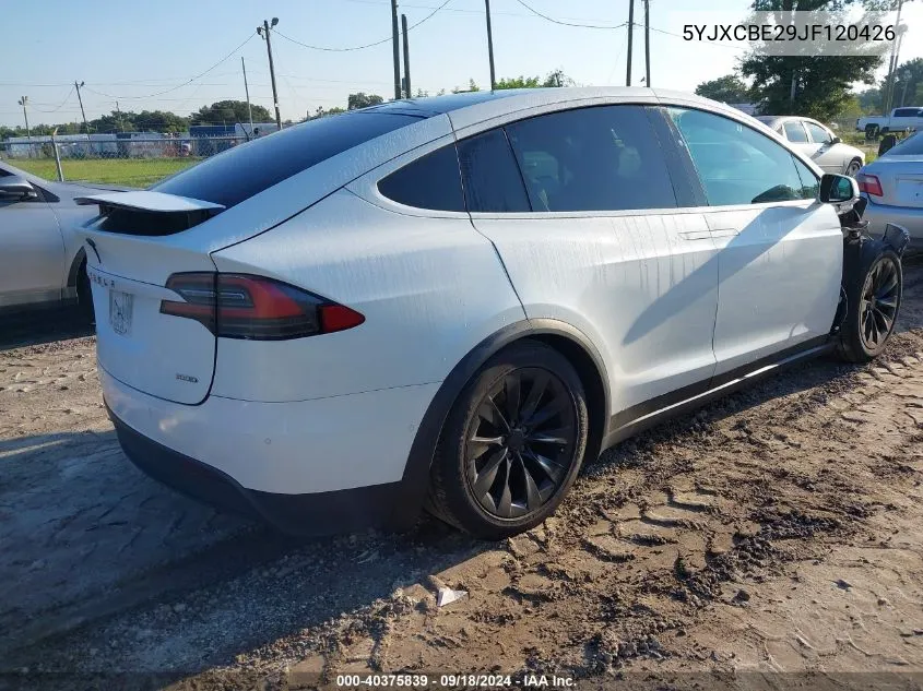 2018 Tesla Model X VIN: 5YJXCBE29JF120426 Lot: 40375839