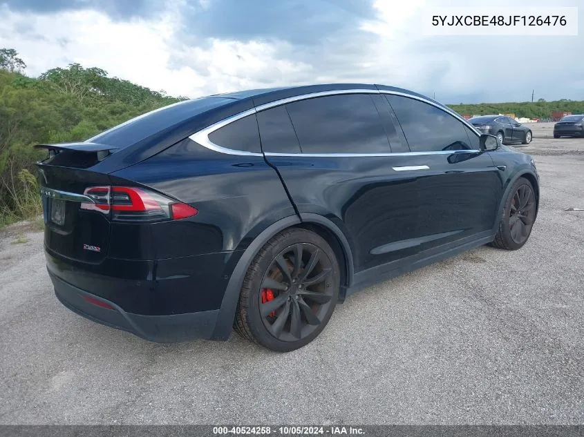 2018 Tesla Model X VIN: 5YJXCBE48JF126476 Lot: 40524258