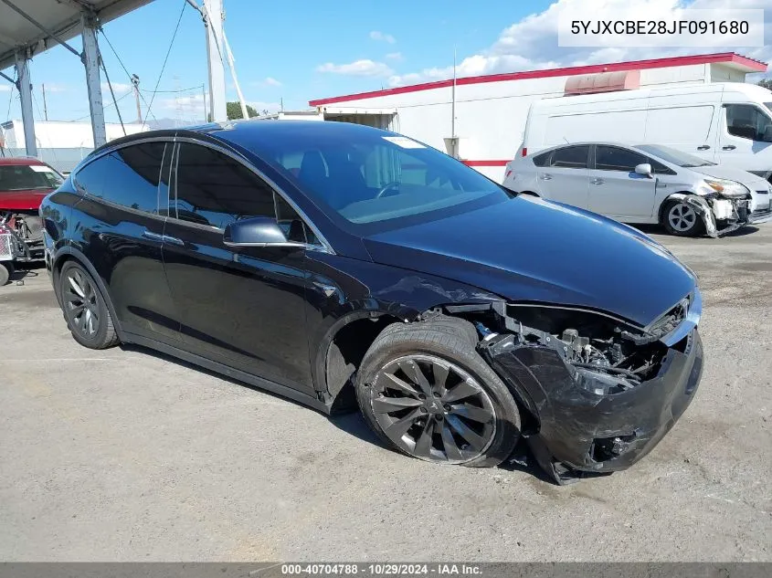 2018 Tesla Model X 100D/75D/P100D VIN: 5YJXCBE28JF091680 Lot: 40704788