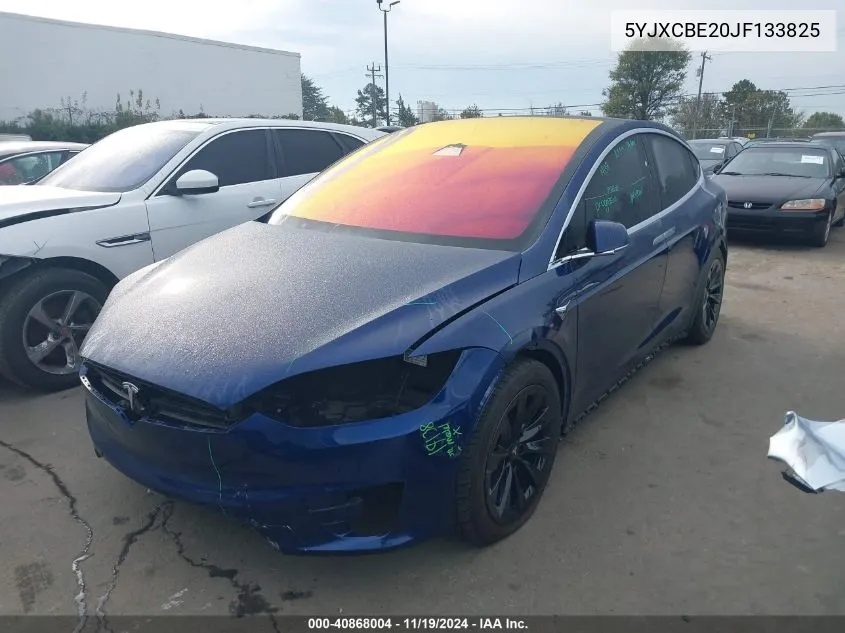 2018 Tesla Model X 100D/75D/P100D VIN: 5YJXCBE20JF133825 Lot: 40868004