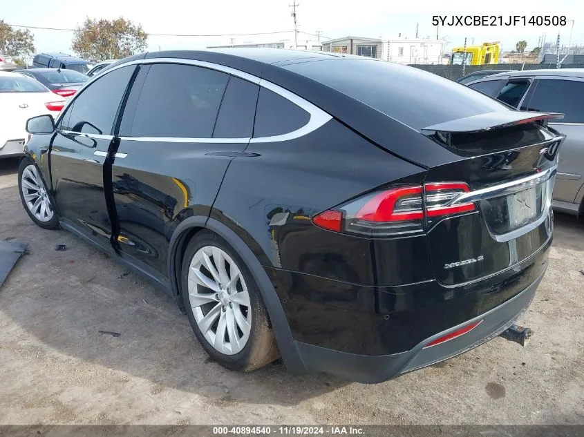 2018 Tesla Model X 100D/75D/P100D VIN: 5YJXCBE21JF140508 Lot: 40894540