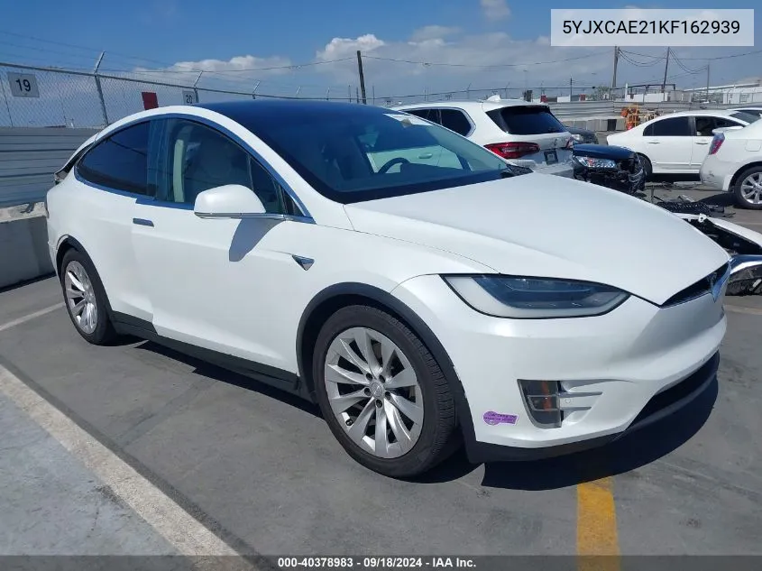 2019 Tesla Model X 100D/75D/Long Range VIN: 5YJXCAE21KF162939 Lot: 40378983