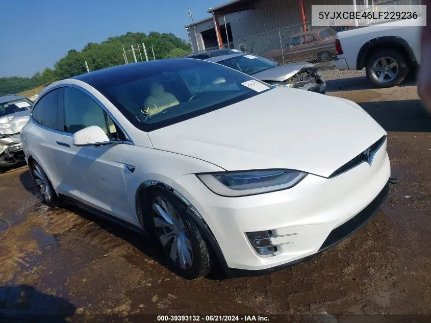 2020 Tesla Model X Performance Dual Motor All-Wheel Drive VIN: 5YJXCBE46LF229236 Lot: 39393132