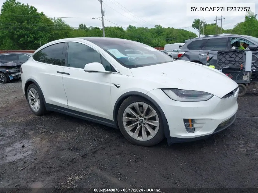 2020 Tesla Model X Long Range Dual Motor All-Wheel Drive/Long Range Plus Dual Motor All-Wheel Drive VIN: 5YJXCAE27LF237757 Lot: 39449878