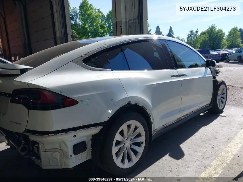 2020 Tesla Model X Long Range Dual Motor All-Wheel Drive/Long Range Plus Dual Motor All-Wheel Drive VIN: 5YJXCDE21LF304273 Lot: 39546297