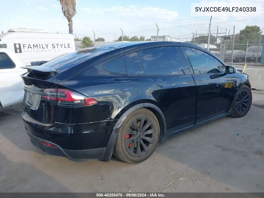 2020 Tesla Model X Performance Dual Motor All-Wheel Drive VIN: 5YJXCDE49LF240338 Lot: 40255470