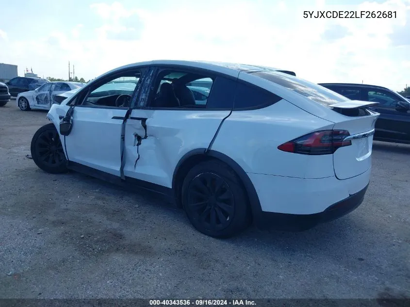 5YJXCDE22LF262681 2020 Tesla Model X Long Range Dual Motor All-Wheel Drive/Long Range Plus Dual Motor All-Wheel Drive