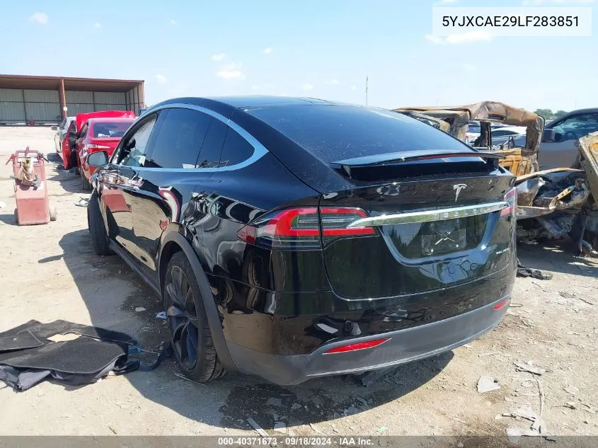 2020 Tesla Model X Long Range Dual Motor All-Wheel Drive/Long Range Plus Dual Motor All-Wheel Drive VIN: 5YJXCAE29LF283851 Lot: 40371673