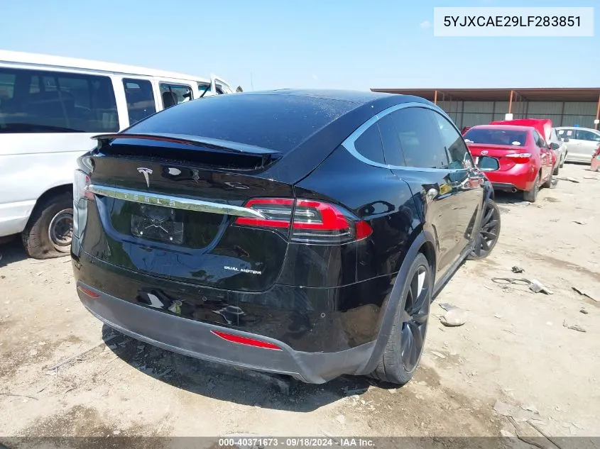 2020 Tesla Model X Long Range Dual Motor All-Wheel Drive/Long Range Plus Dual Motor All-Wheel Drive VIN: 5YJXCAE29LF283851 Lot: 40371673