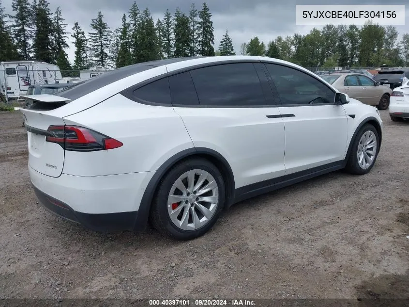 5YJXCBE40LF304156 2020 Tesla Model X Performance Dual Motor All-Wheel Drive