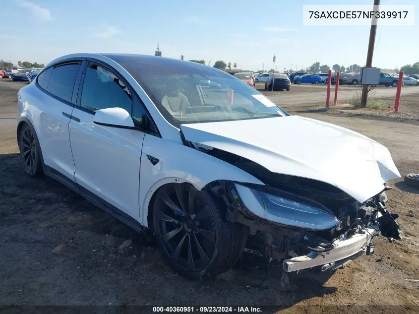 7SAXCDE57NF339917 2022 Tesla Model X