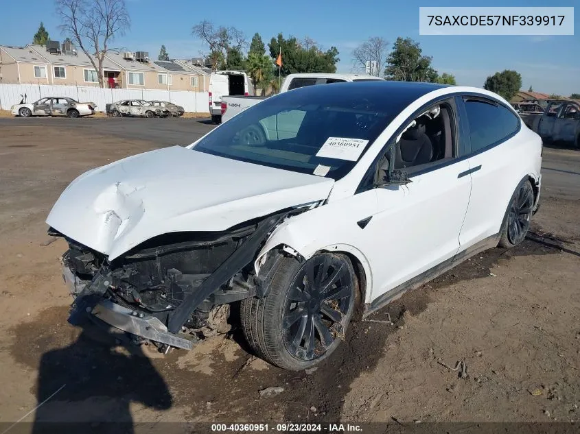 7SAXCDE57NF339917 2022 Tesla Model X