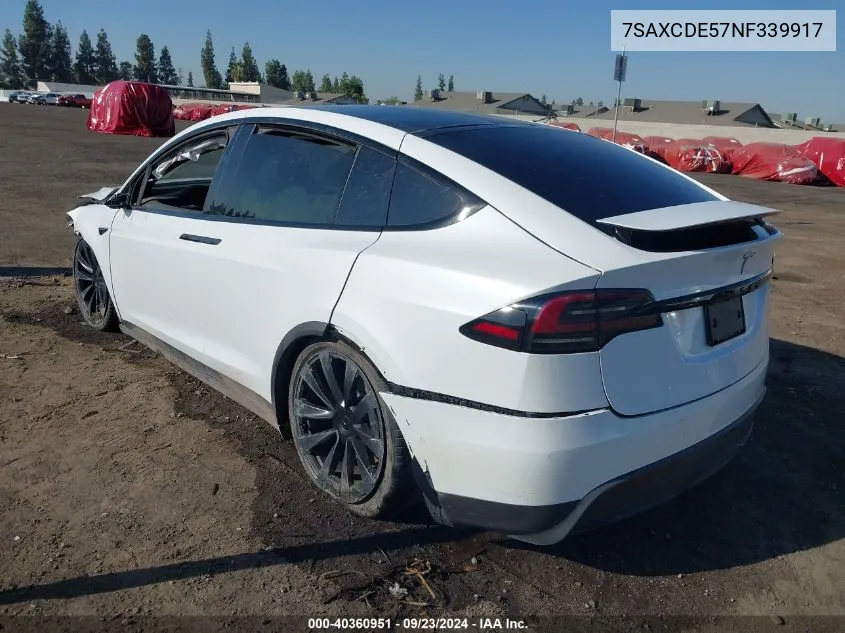 7SAXCDE57NF339917 2022 Tesla Model X