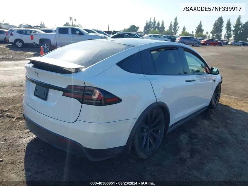 7SAXCDE57NF339917 2022 Tesla Model X