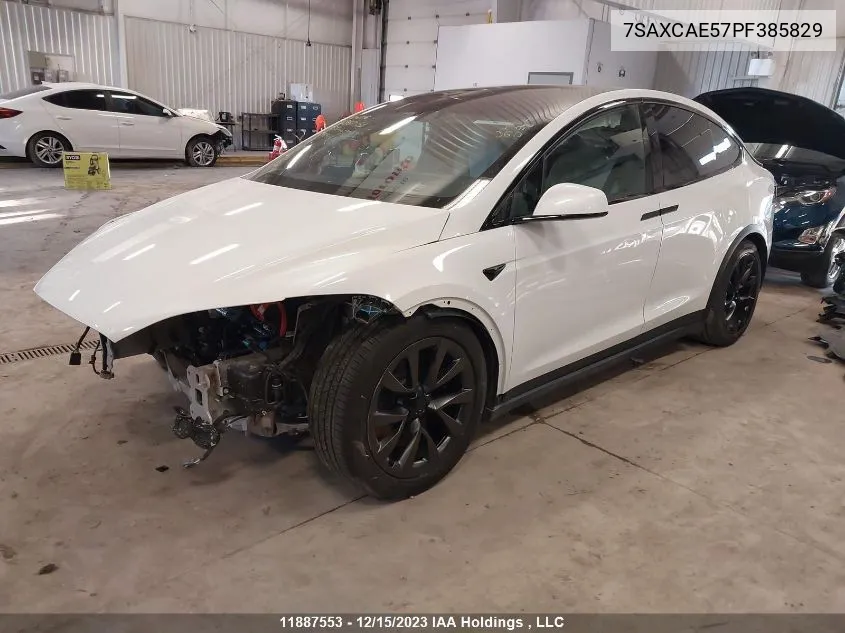 2023 Tesla Model X VIN: 7SAXCAE57PF385829 Lot: 11887553