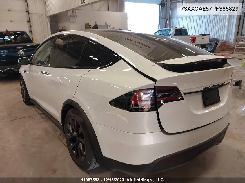 2023 Tesla Model X VIN: 7SAXCAE57PF385829 Lot: 11887553