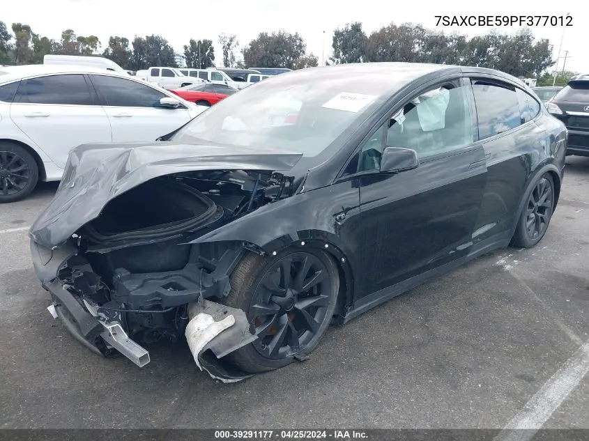 2023 Tesla Model X Dual Motor All-Wheel Drive/Standard Range VIN: 7SAXCBE59PF377012 Lot: 39291177