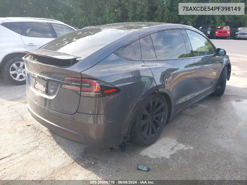 2023 Tesla Model X Dual Motor All-Wheel Drive/Standard Range VIN: 7SAXCDE54PF398149 Lot: 39596778