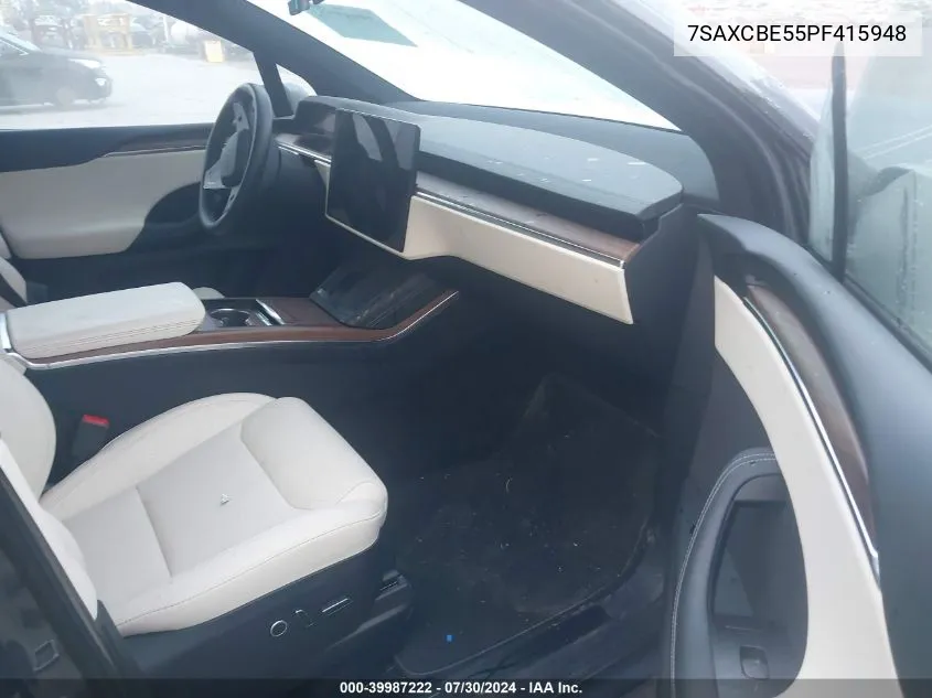 2023 Tesla Model X Dual Motor All-Wheel Drive/Standard Range VIN: 7SAXCBE55PF415948 Lot: 39987222