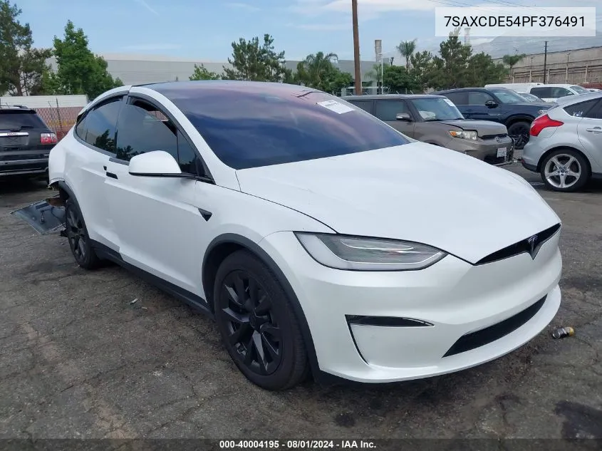 2023 Tesla Model X Dual Motor All-Wheel Drive/Standard Range VIN: 7SAXCDE54PF376491 Lot: 40004195