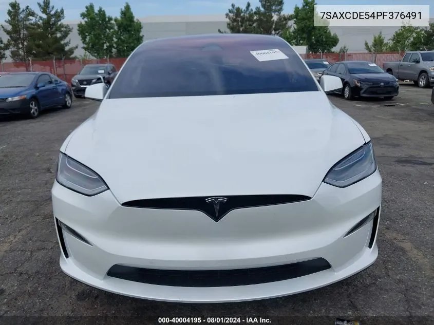 2023 Tesla Model X Dual Motor All-Wheel Drive/Standard Range VIN: 7SAXCDE54PF376491 Lot: 40004195