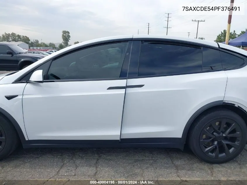 2023 Tesla Model X Dual Motor All-Wheel Drive/Standard Range VIN: 7SAXCDE54PF376491 Lot: 40004195