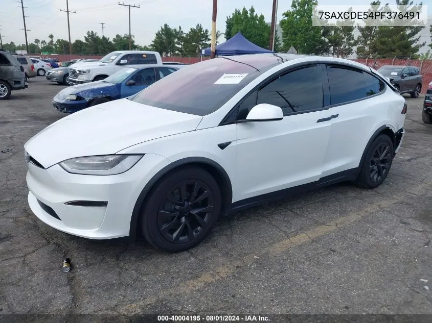 2023 Tesla Model X Dual Motor All-Wheel Drive/Standard Range VIN: 7SAXCDE54PF376491 Lot: 40004195