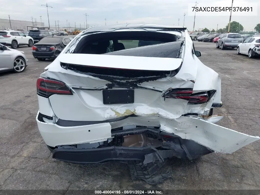 2023 Tesla Model X Dual Motor All-Wheel Drive/Standard Range VIN: 7SAXCDE54PF376491 Lot: 40004195