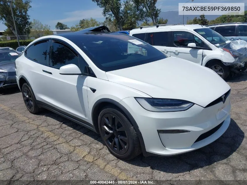 2023 Tesla Model X Dual Motor All-Wheel Drive/Standard Range VIN: 7SAXCBE59PF369850 Lot: 40042445