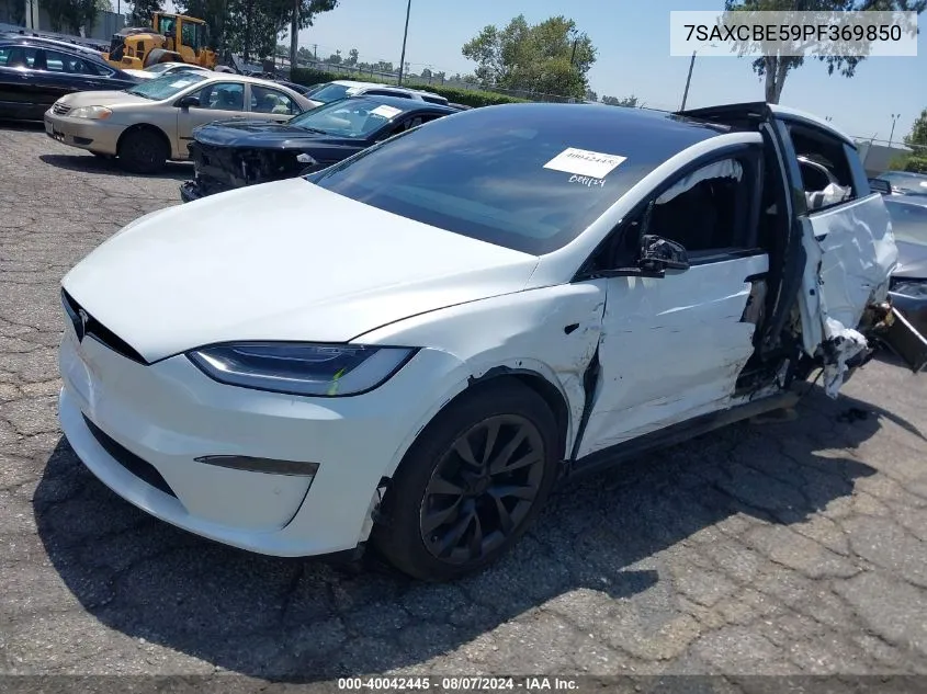 2023 Tesla Model X Dual Motor All-Wheel Drive/Standard Range VIN: 7SAXCBE59PF369850 Lot: 40042445