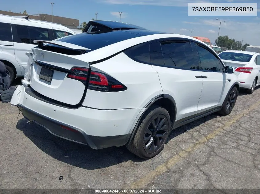 2023 Tesla Model X Dual Motor All-Wheel Drive/Standard Range VIN: 7SAXCBE59PF369850 Lot: 40042445