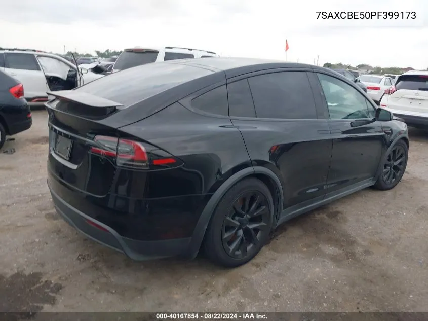 2023 Tesla Model X VIN: 7SAXCBE50PF399173 Lot: 40167854