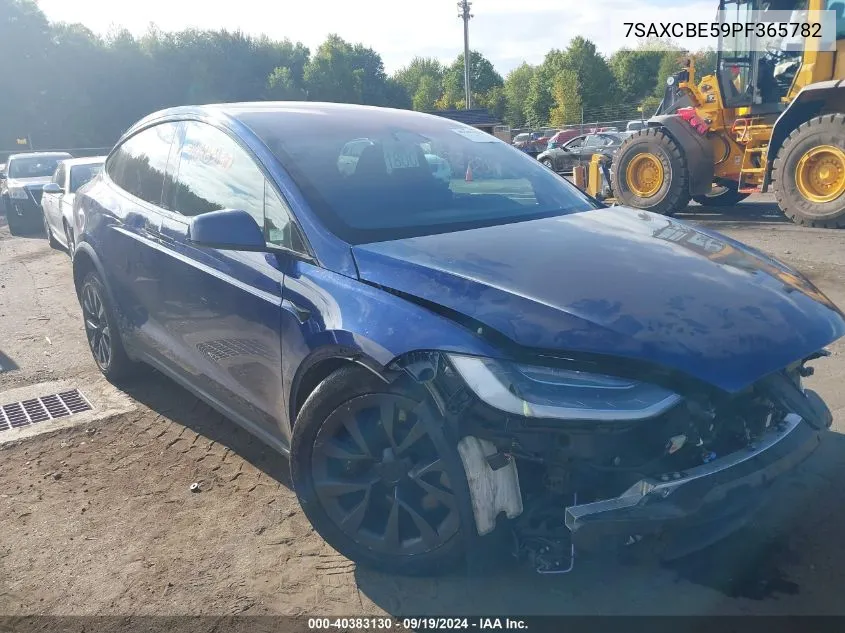 2023 Tesla Model X Dual Motor All-Wheel Drive/Standard Range VIN: 7SAXCBE59PF365782 Lot: 40383130