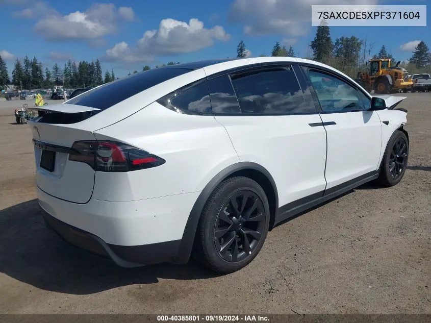 2023 Tesla Model X Dual Motor All-Wheel Drive/Standard Range VIN: 7SAXCDE5XPF371604 Lot: 40385801